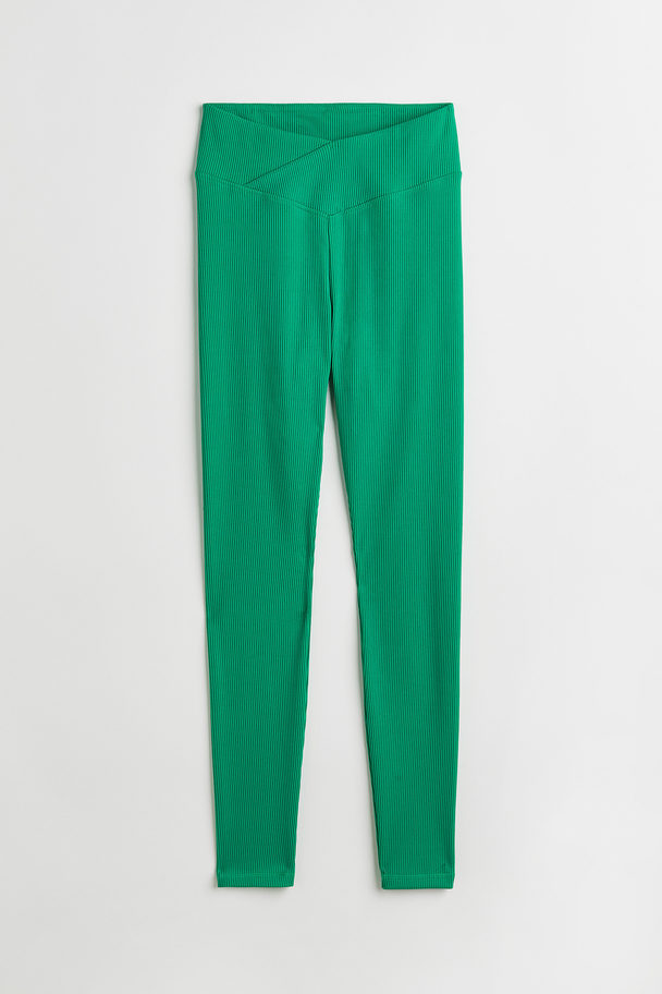 H&M V-waist Leggings Green