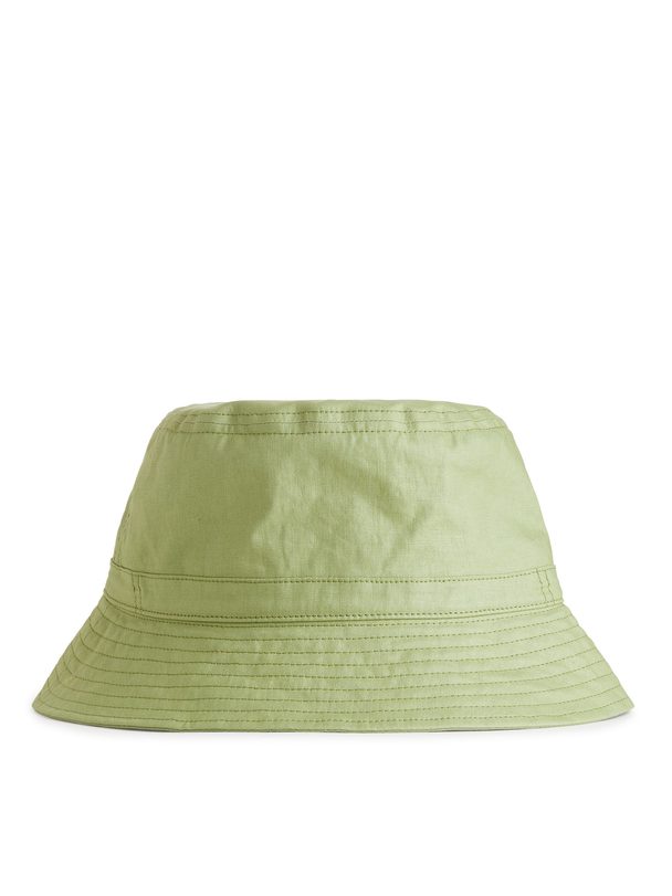 ARKET Coated Bucket Hat Light Khaki Green