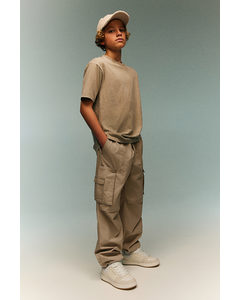 Parachute Trousers Beige