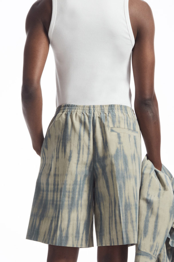 COS Bermudashorts Med Stretch Beige/blå