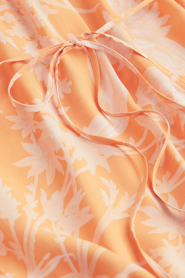 H&M Mama Kjole Med Lav Rygg Lys Orange/mønstret