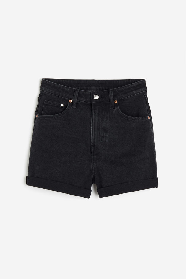 H&M Mom Ultra High Denim Shorts Sort