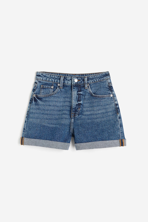 H&M Mom Ultra High Jeansshorts Ljus Denimblå