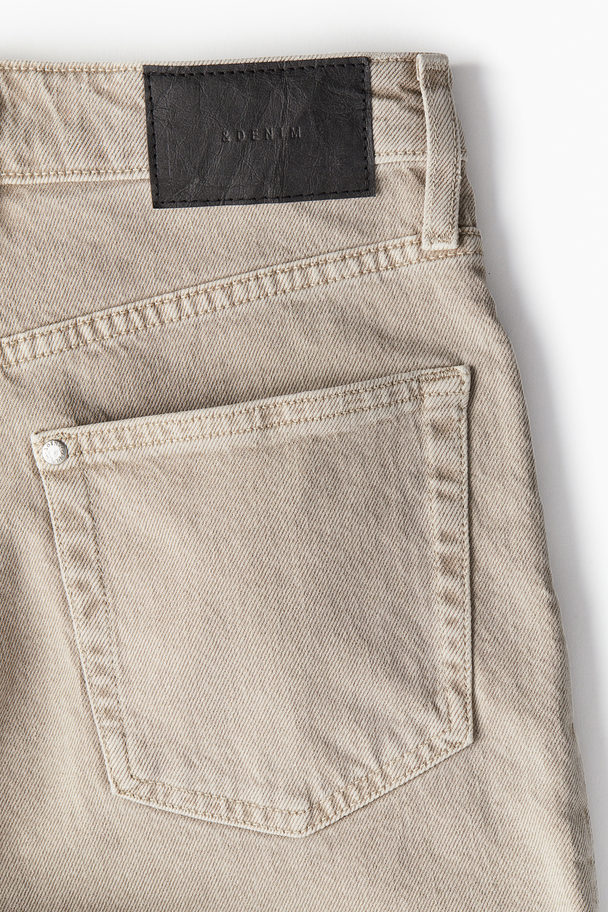 H&M Mom Ultra High Jeansshorts Beige