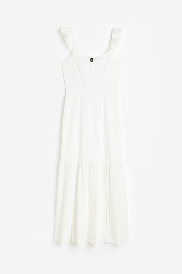 H&M Open-backjurk Met Broderie Anglaise Roomwit