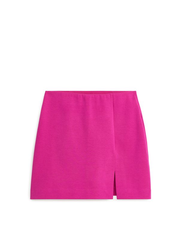 ARKET Mini Jersey Skirt Fuchsia