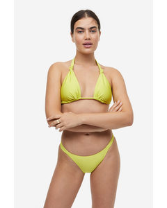 Vattert Trekant-bikinitopp Limegrønn