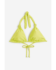 Padded Triangle Bikini Top Lime Green