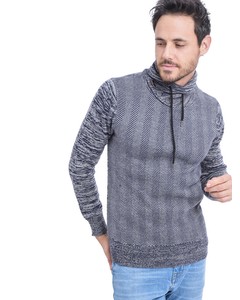 Ball Collar Jacquard Sweater