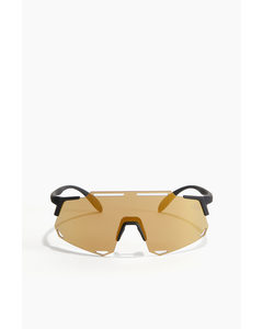 Lightweight Sports Sunglasses Black/gold-coloured