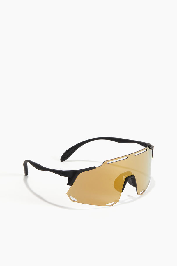 H&M Lightweight Sports Sunglasses Black/gold-coloured