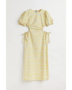 Beatrix Pastellfärgad Midiklänning Med Utskärning Multi