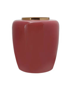 Vase Art Deco 125 coral / gold