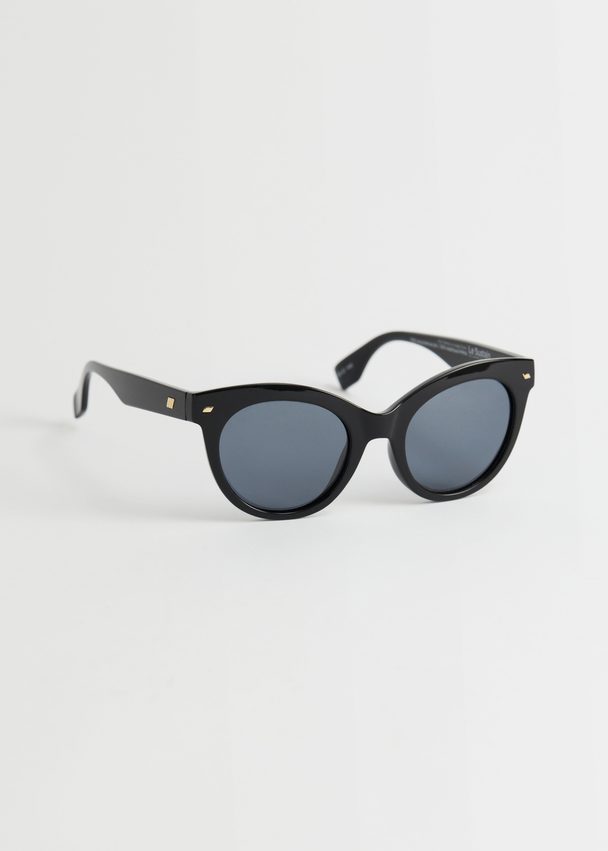 & Other Stories Le Specs That's Fanplastic Sunglasses Black