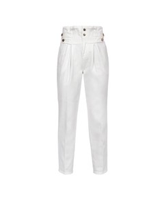 Pinko New Cara 1 Carrot Fit White Jeans