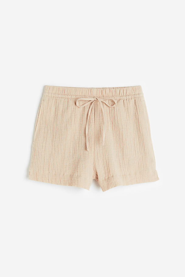 H&M Cotton Shorts Light Beige