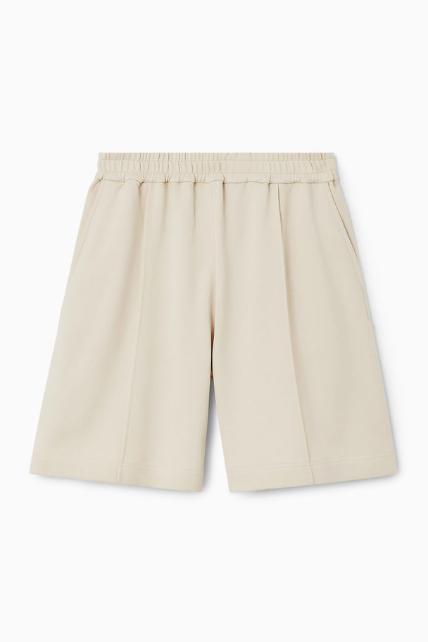 COS Mid-weight Jersey Shorts Ecru