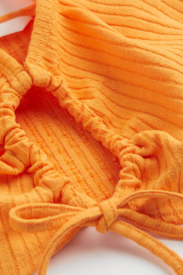 H&M Cut-out Crop Top Orange
