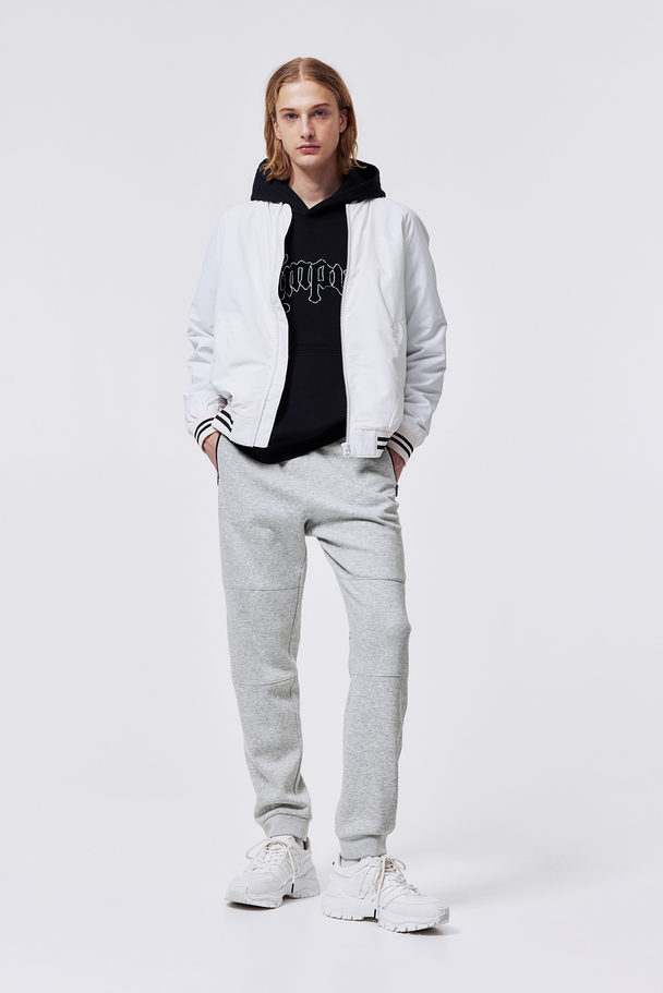 H&M Slim Fit Sweatpants Light Grey Marl