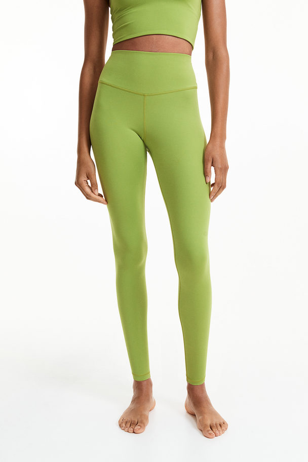 H&M Softmove™ Sports Tights Lime Green