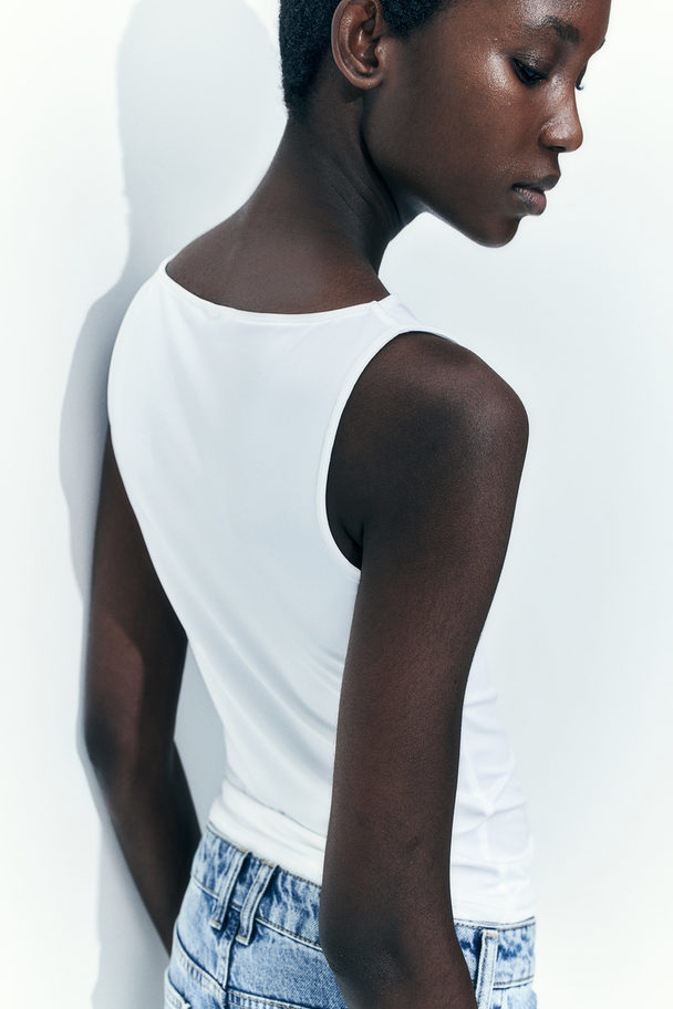 H&M Microfibre Vest Top White