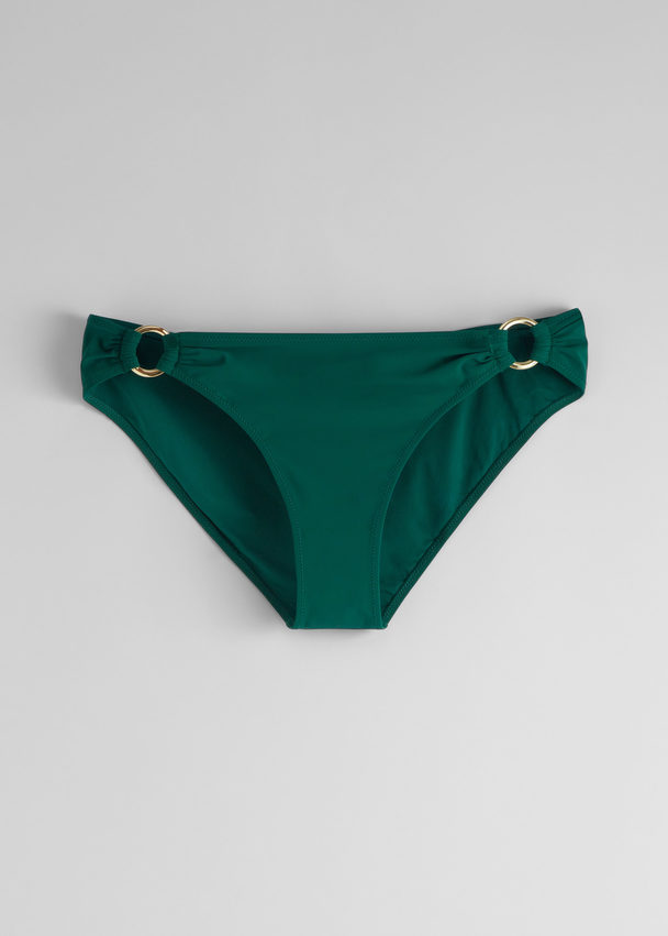 & Other Stories Ring-detailed Bikini Briefs Green