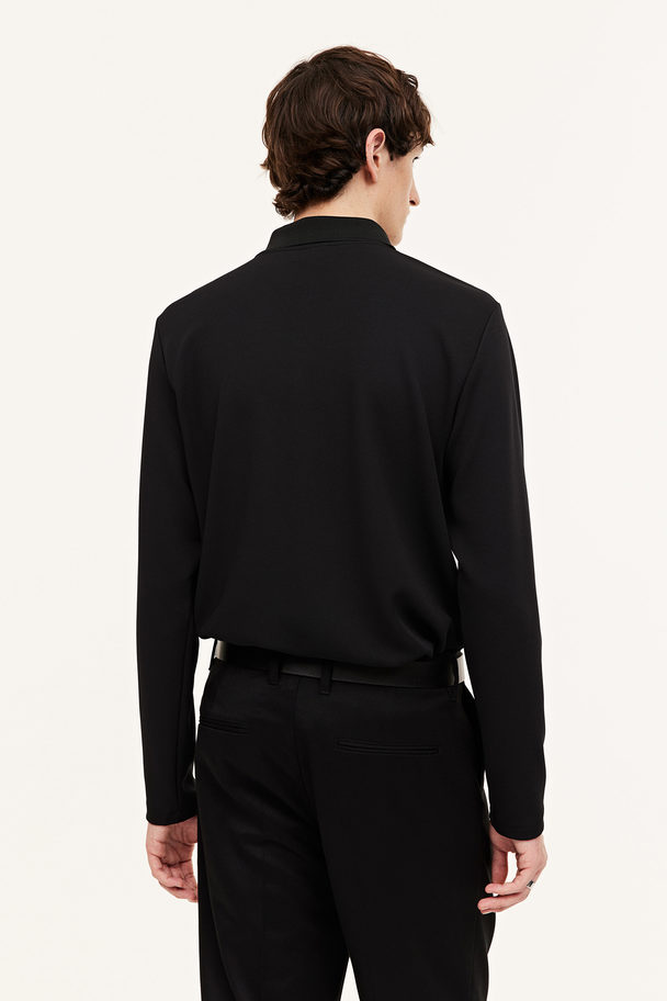 H&M Poloshirt - Slim Fit Zwart
