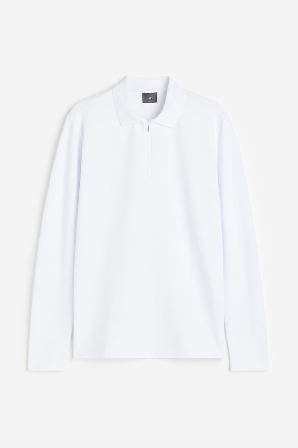 H&M Poloshirt Slim Fit Weiß