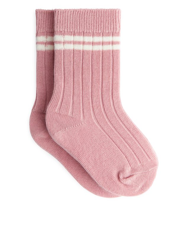 ARKET Ribbed Baby Socks Pink