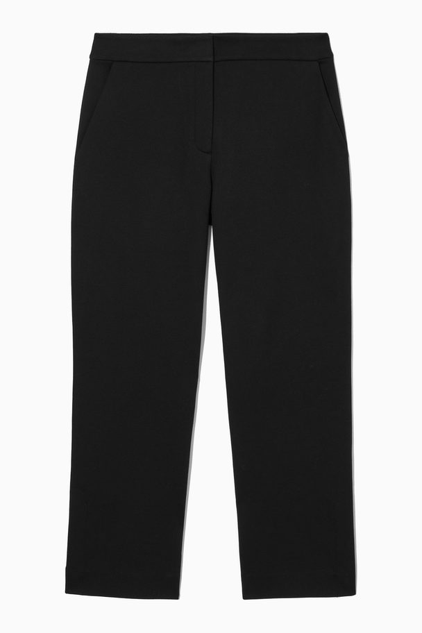 COS High-waisted Pintucked Trousers Black