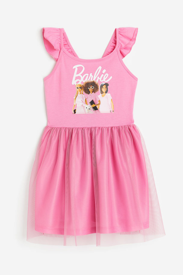 H&M Kleid mit Tüllrock Rosa/Barbie