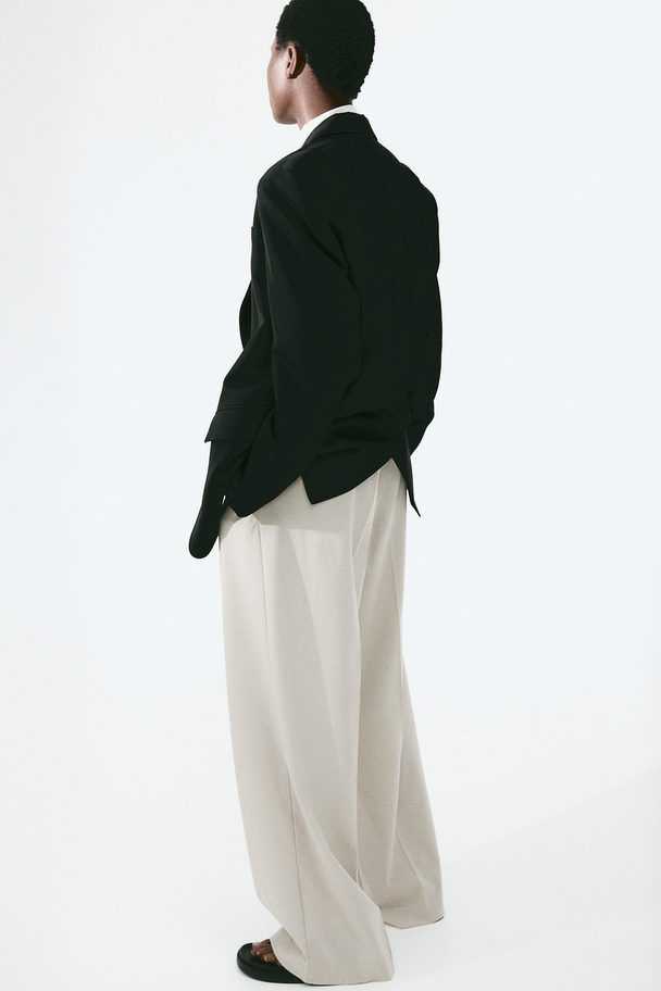 H&M Wide Trousers Light Beige