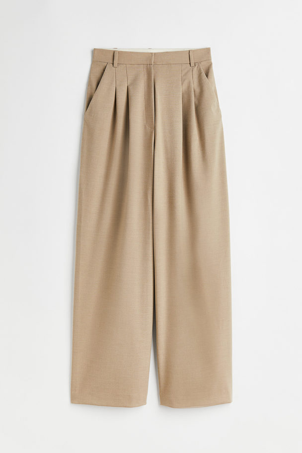 H&M Wide Trousers Beige