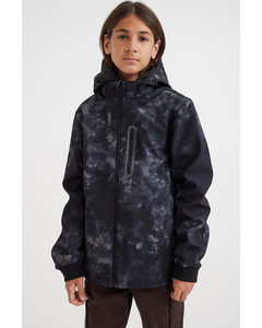 Water-resistant Jacket Black/patterned