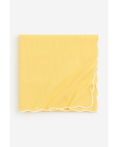 Scallop-edged Tablecloth Yellow