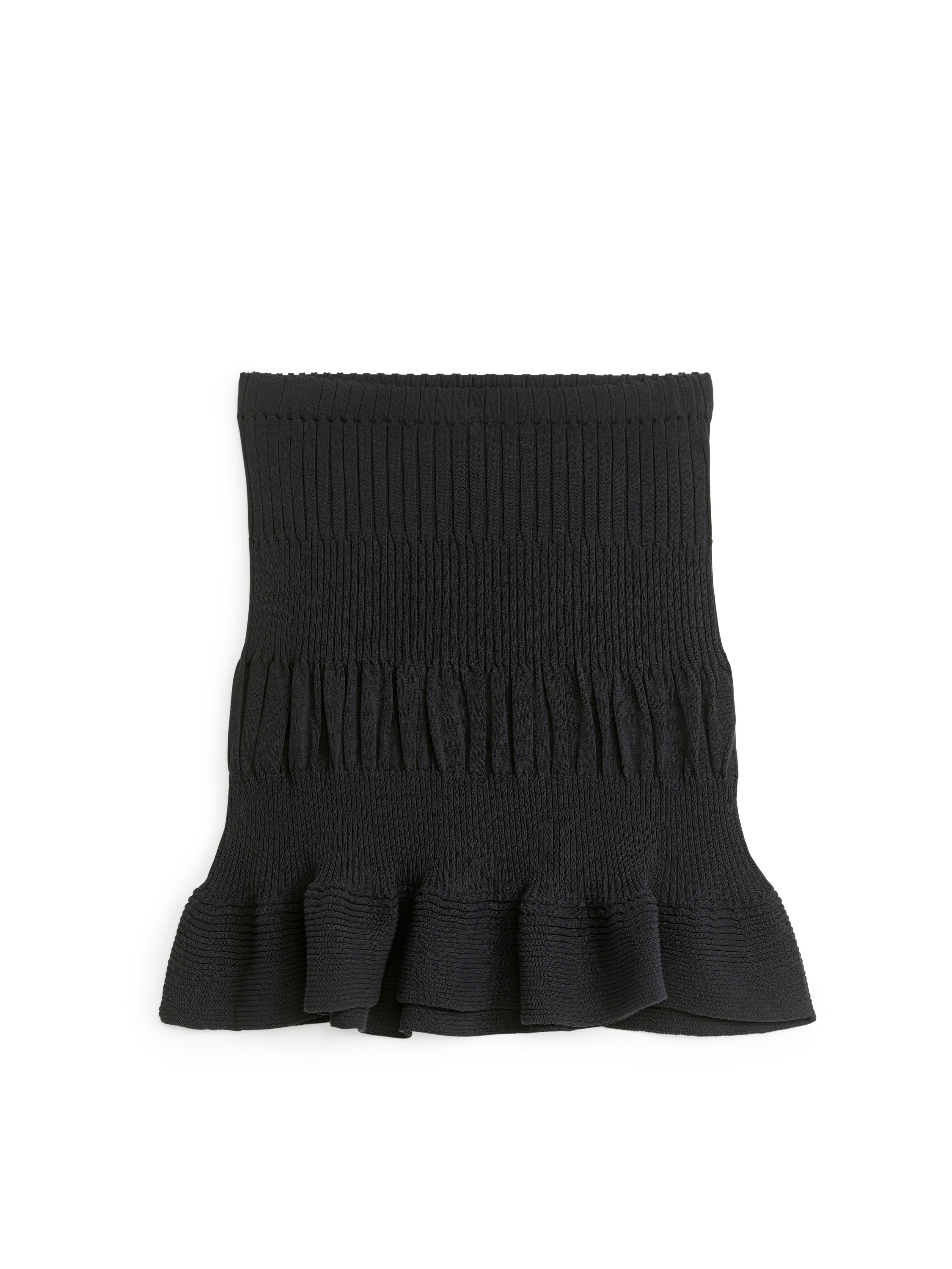Billede af Arket Rib-knitted Skirt Dark Grey, Nederdele I størrelse L