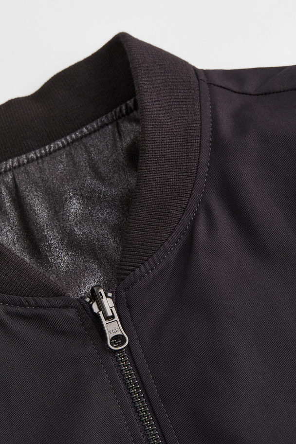 H&M Reversible Jacket Black/grey Metallic