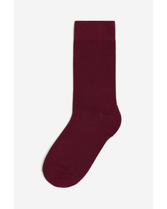 Fine-knit Socks Burgundy