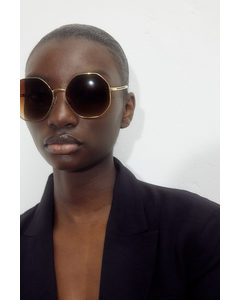 Slim-frame Sunglasses Brown/gold-coloured