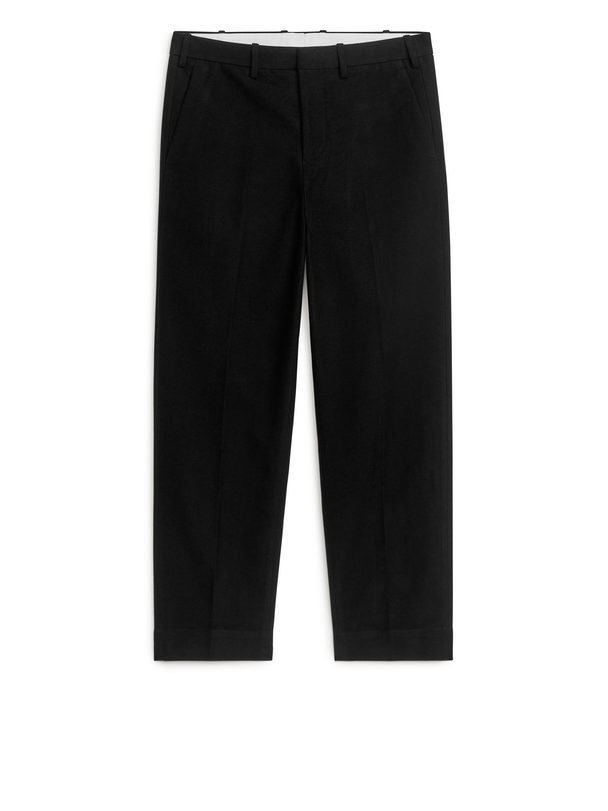 ARKET Elegante Hose aus Baumwoll-Moleskin Schwarz