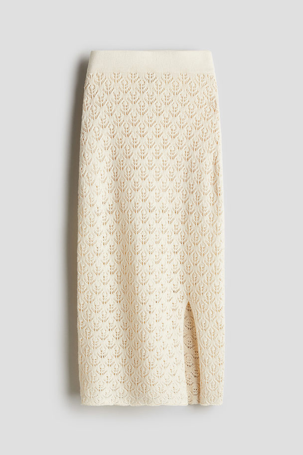 H&M Crochet-look Skirt Cream