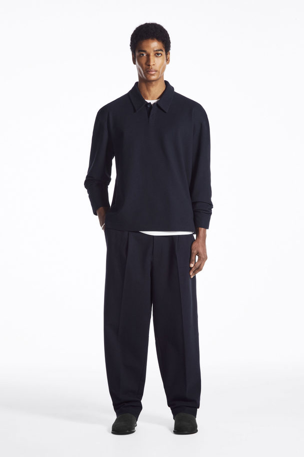 COS Relaxed Jersey Joggers Dark Navy