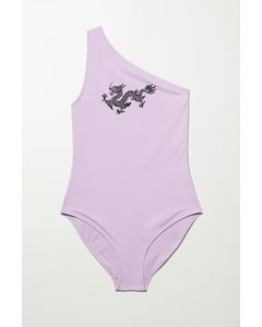 Porto Printed Swimsuit Lilac Dragon