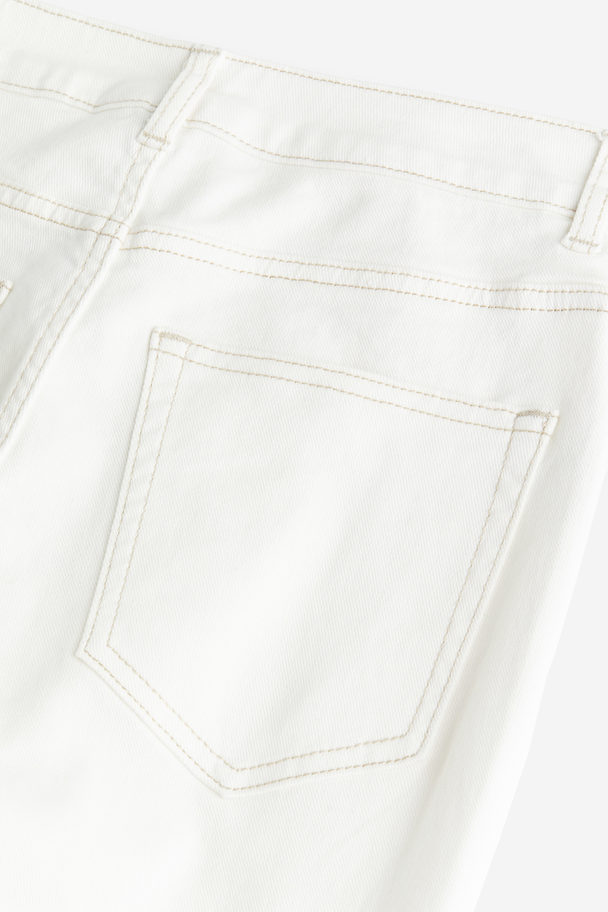 H&M Flared Twill Trousers White