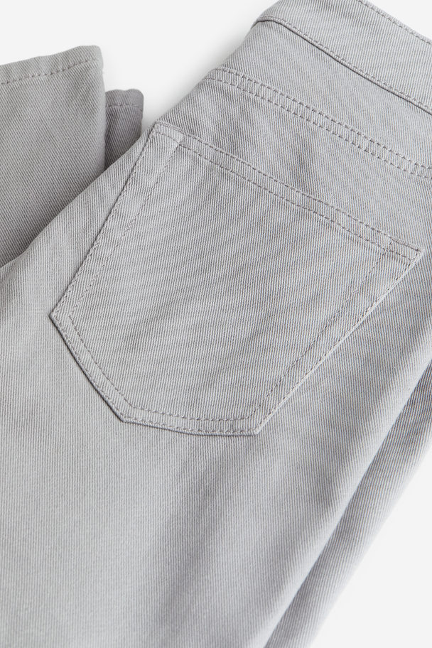 H&M Flared Twill Trousers Grey