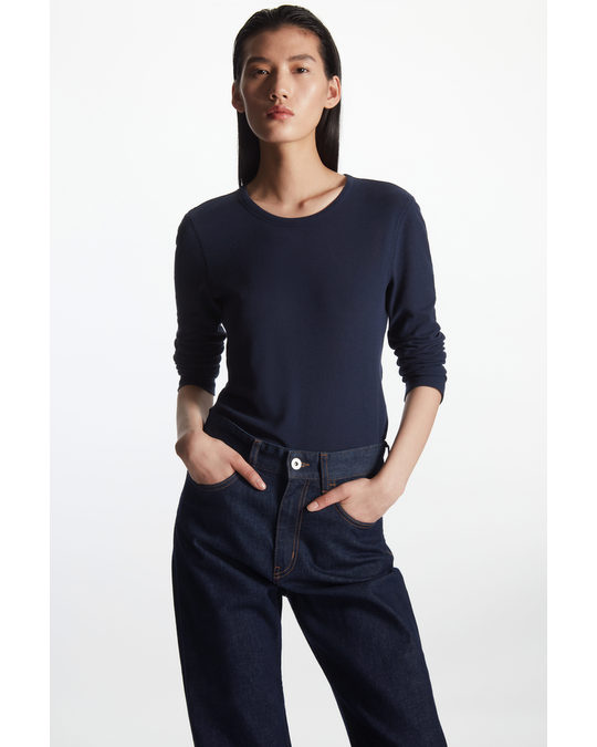 COS Long-sleeved Top Navy