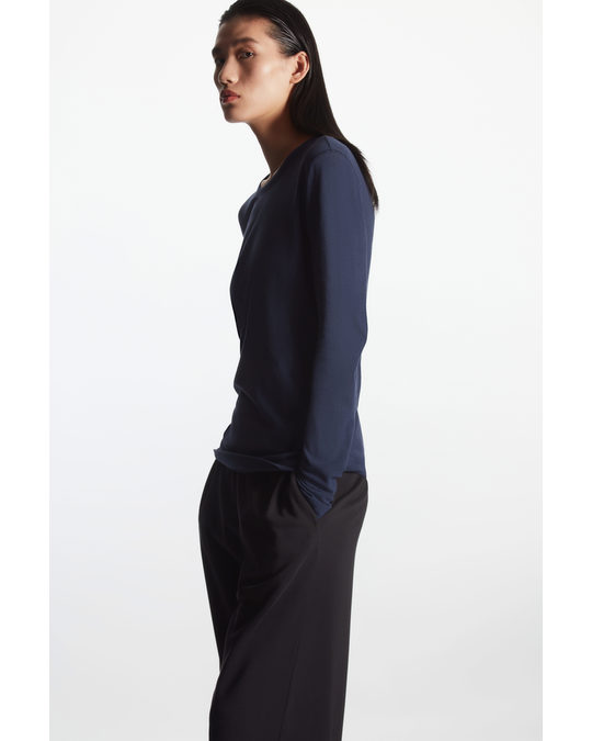 COS Long-sleeved Top Navy
