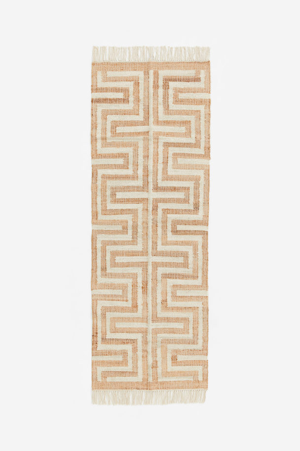 H&M HOME Teppich mit grafischem Muster Hellbeige/Beige