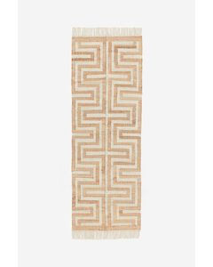 Teppich mit grafischem Muster Hellbeige/Beige