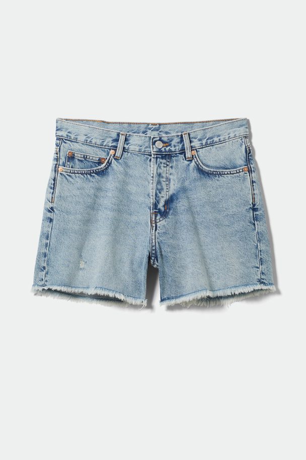 Weekday Russel Cut Off Shorts Spring Blue